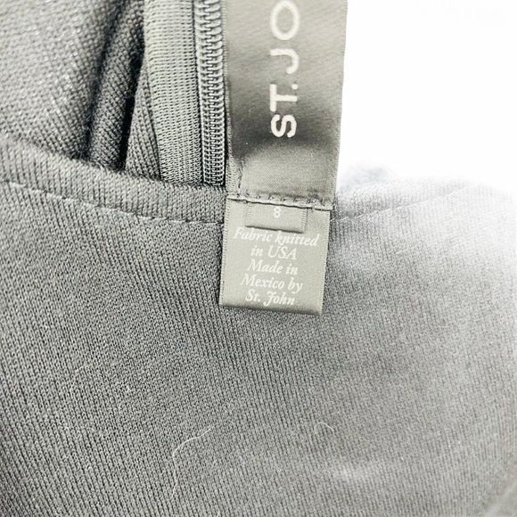 ST JOHN BLACK LABEL 2018 Caviar Milano Knit dress - Picture 11 of 12